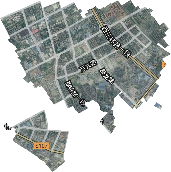 簇锦街道卫星图