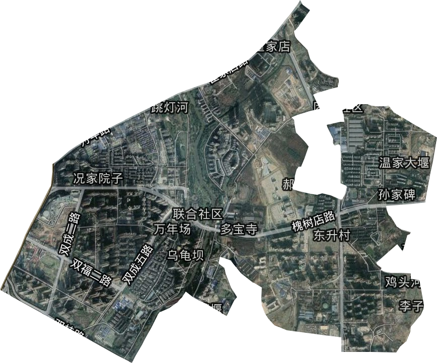 万年场街道卫星图