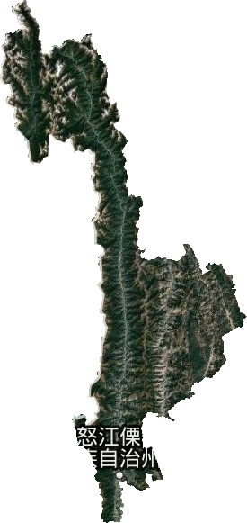 怒江傈僳族自治州卫星图