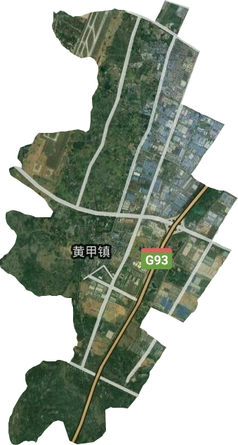 黄甲街道卫星图