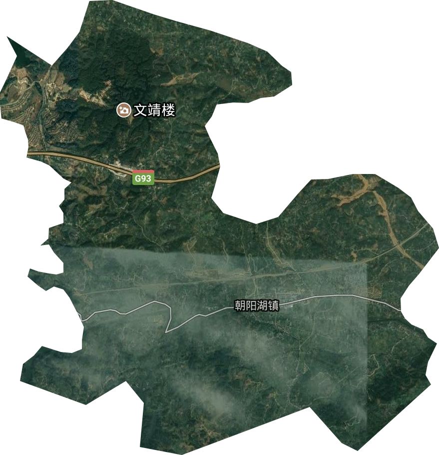 朝阳湖镇卫星图