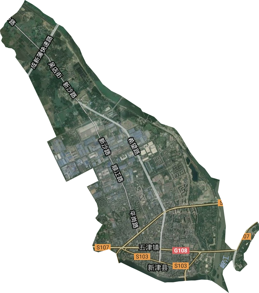 五津镇卫星图