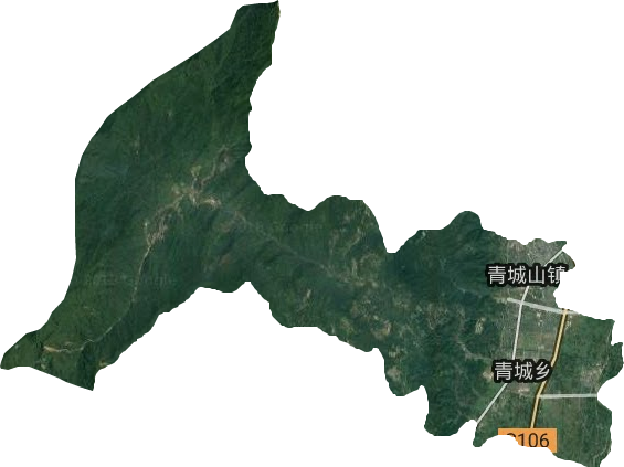 青城山镇卫星图
