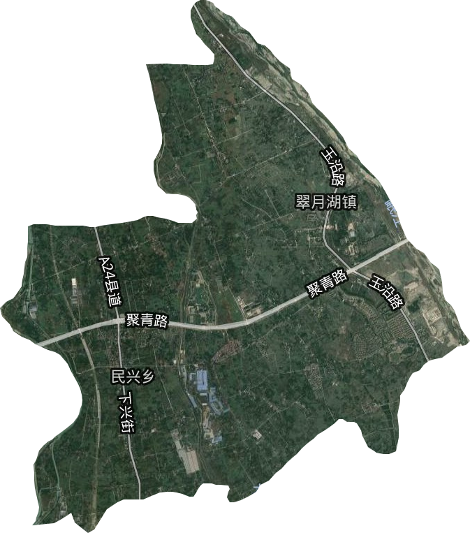 翠月湖镇卫星图