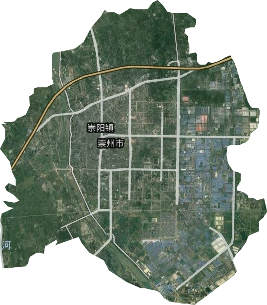 崇阳街道卫星图