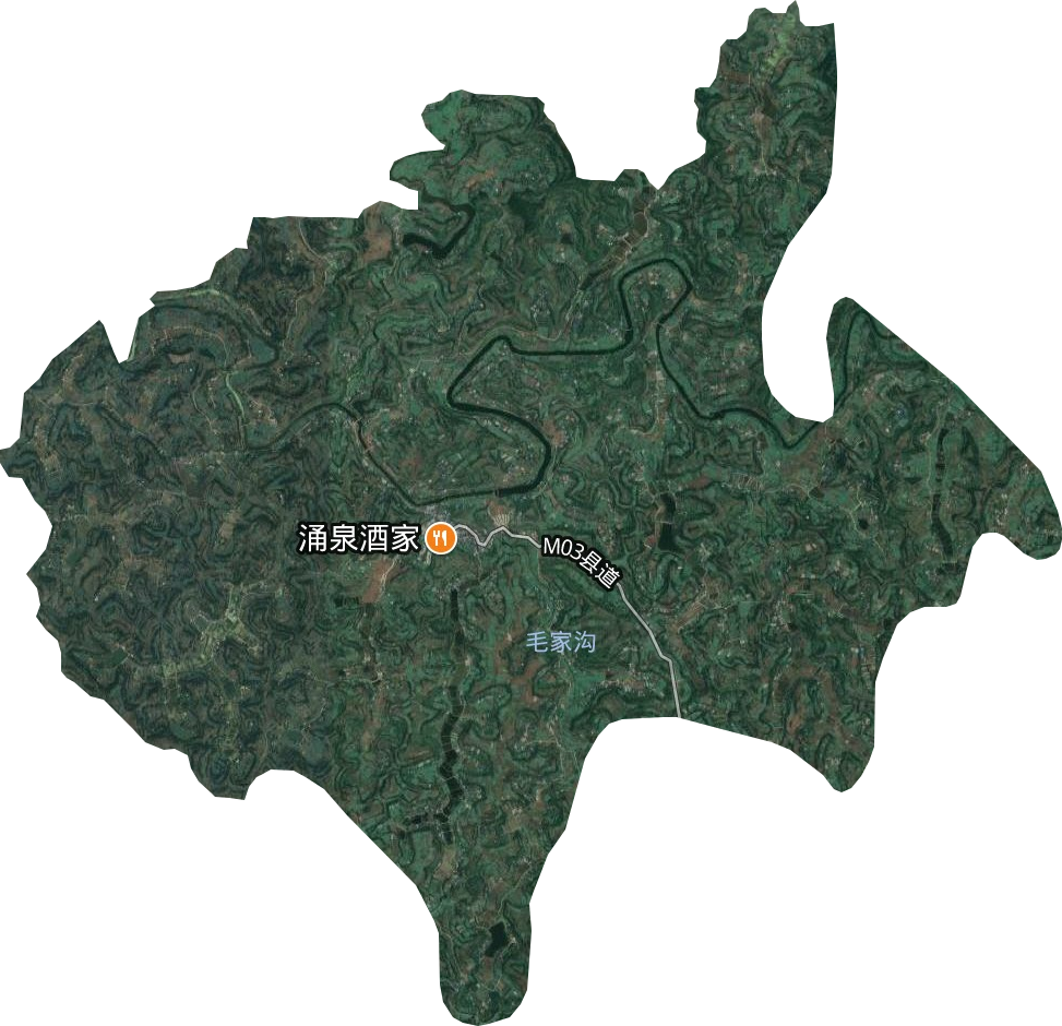 涌泉镇卫星图