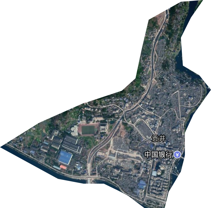 贡井街道卫星图