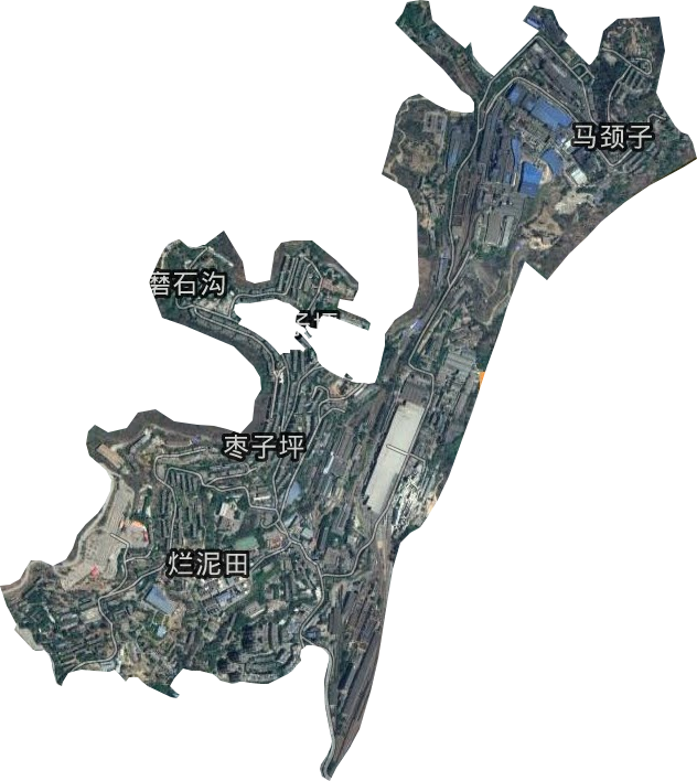 枣子坪街道卫星图