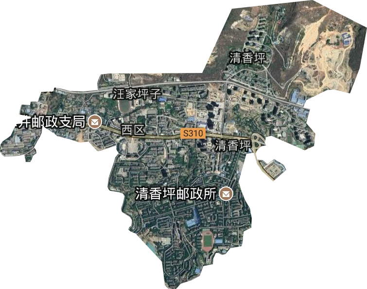清香坪街道卫星图