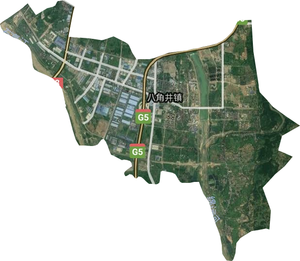 八角井街道卫星图