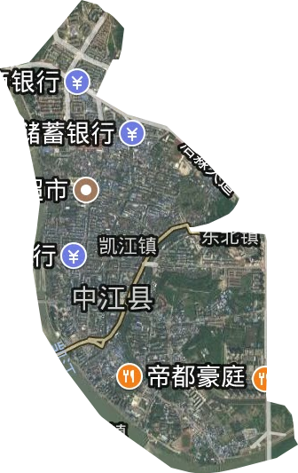 凯江镇卫星图