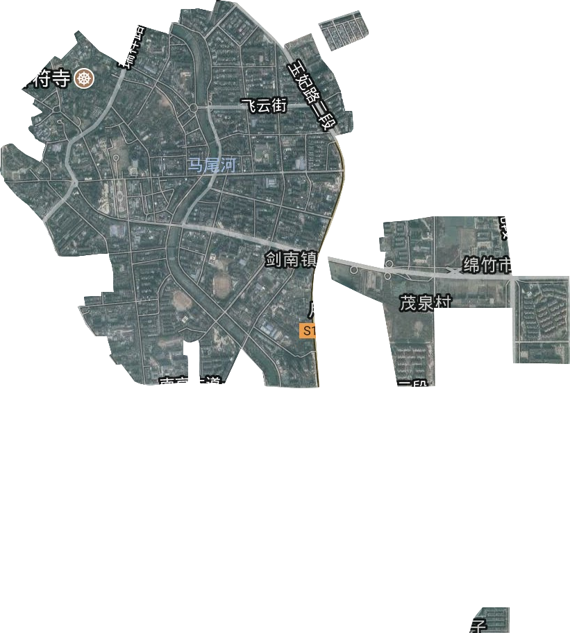剑南镇卫星图