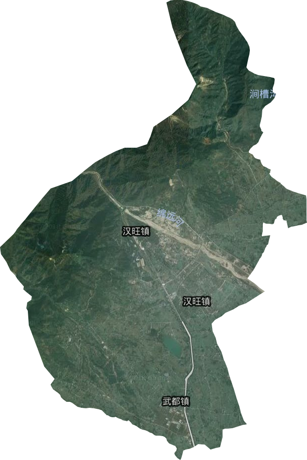 汉旺镇卫星图