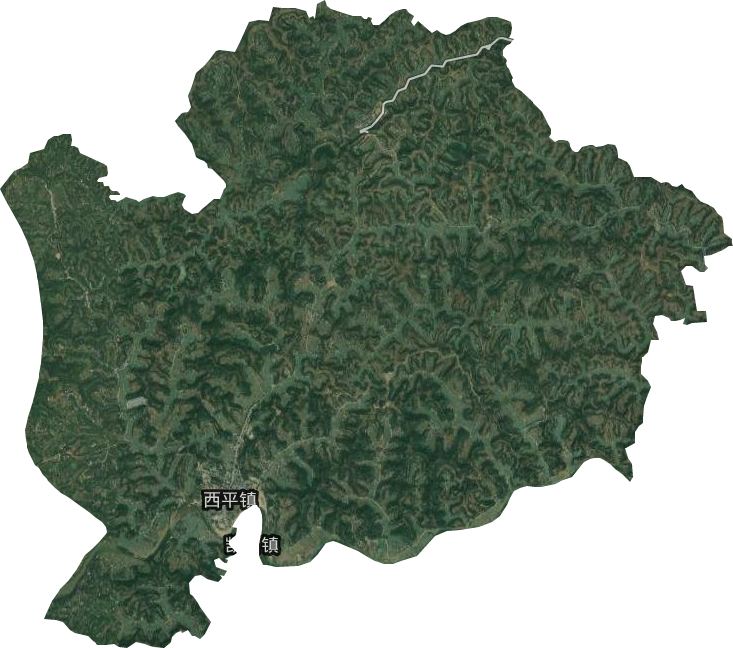 西平镇卫星图