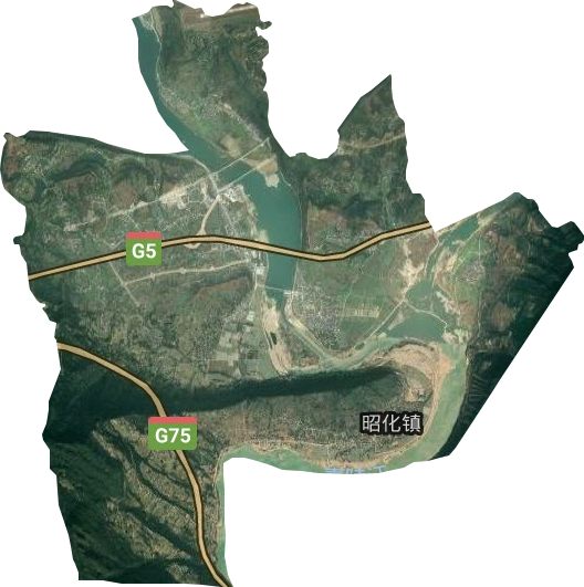 昭化镇卫星图