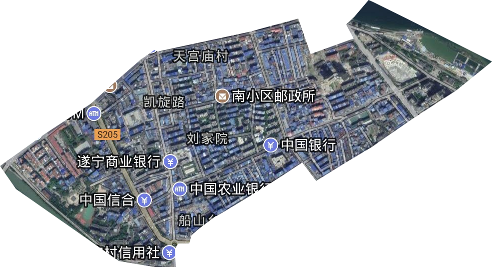 凯旋路街道卫星图
