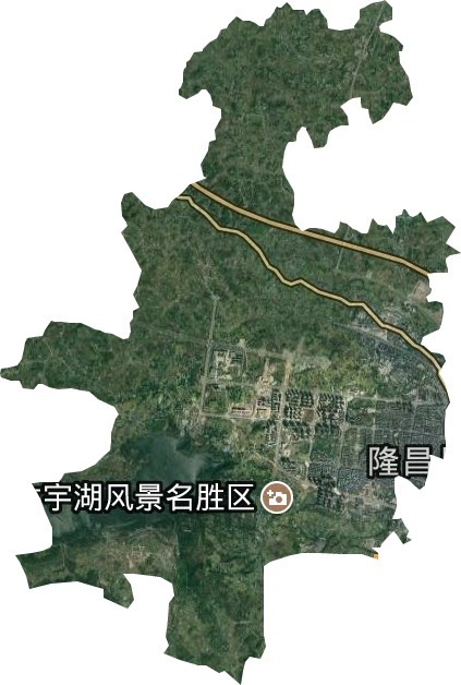 古湖街道卫星图