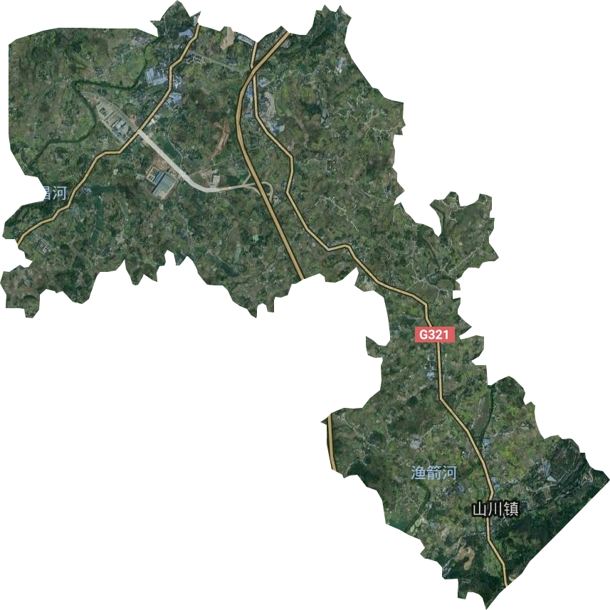 山川镇卫星图