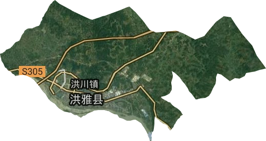 洪川镇卫星图