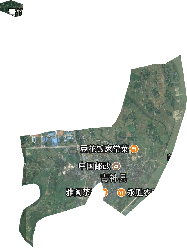 青城镇卫星图