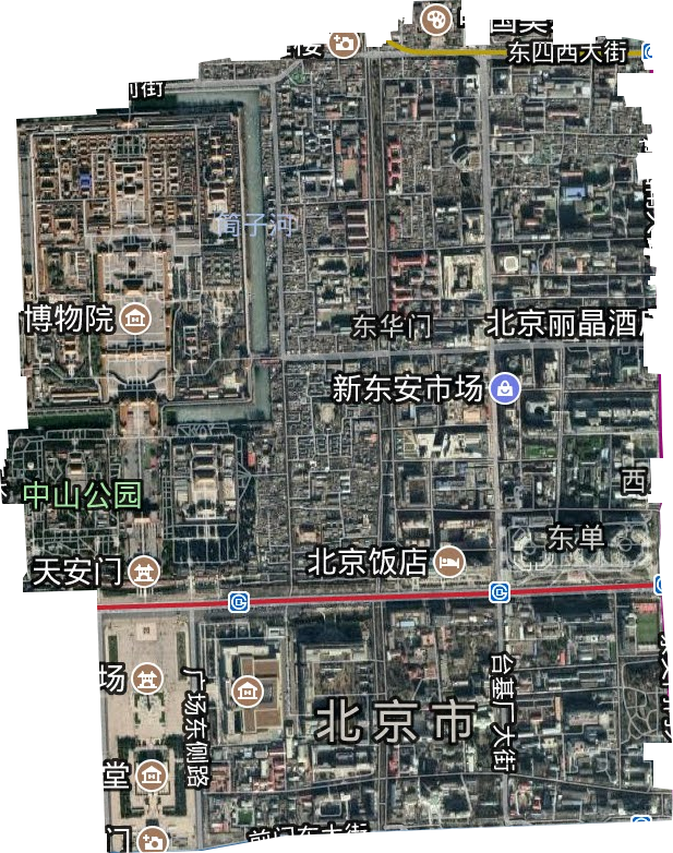 东华门街道卫星图