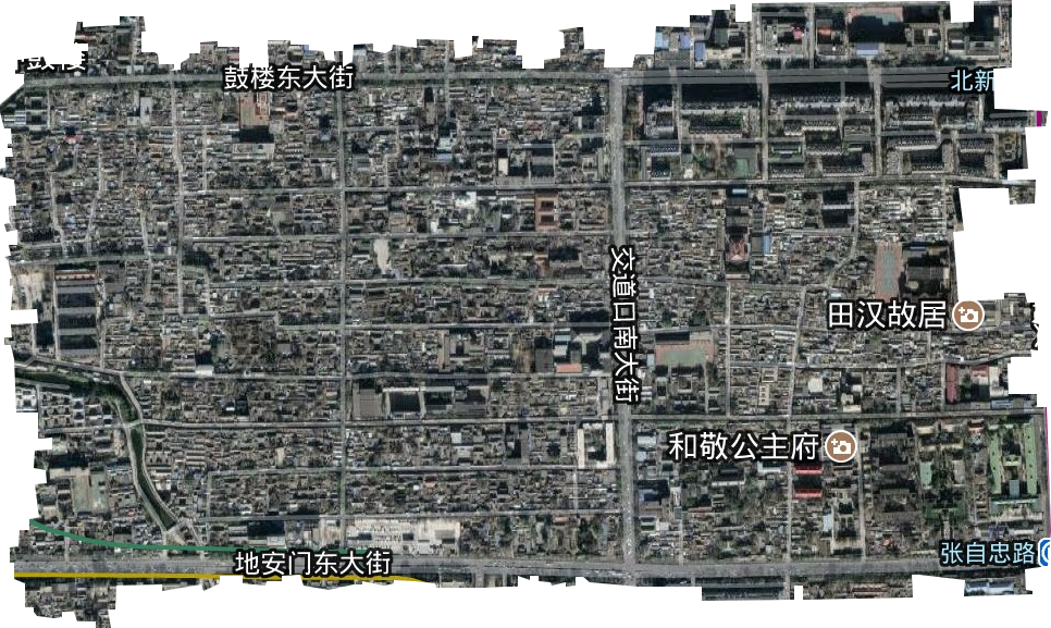 交道口街道卫星图