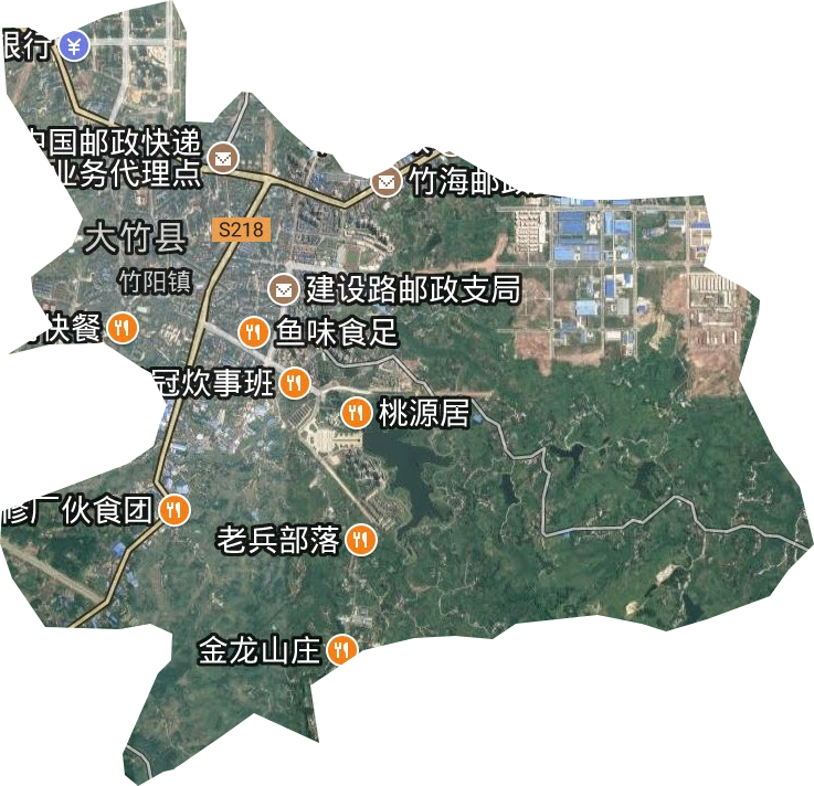 竹阳镇卫星图