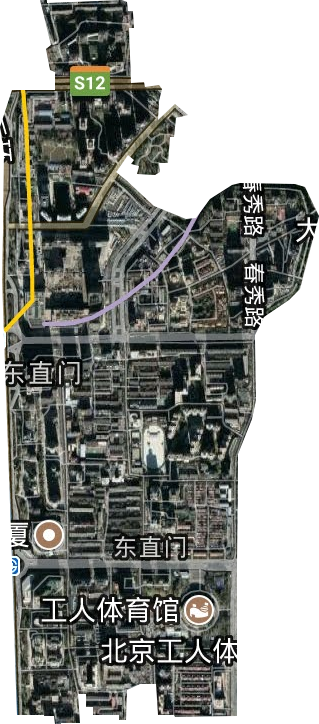 东直门街道卫星图
