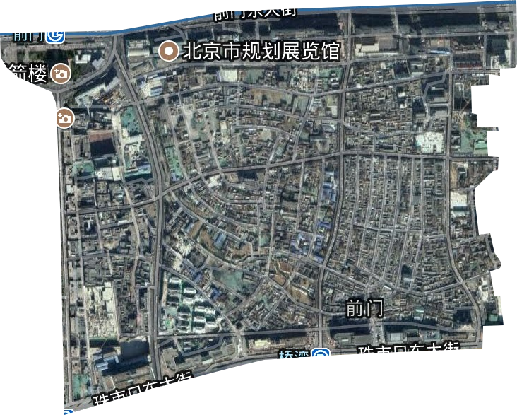前门街道卫星图