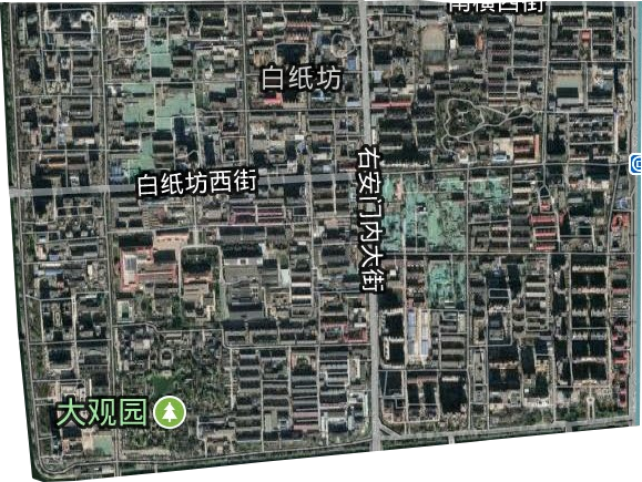 白纸坊街道卫星图