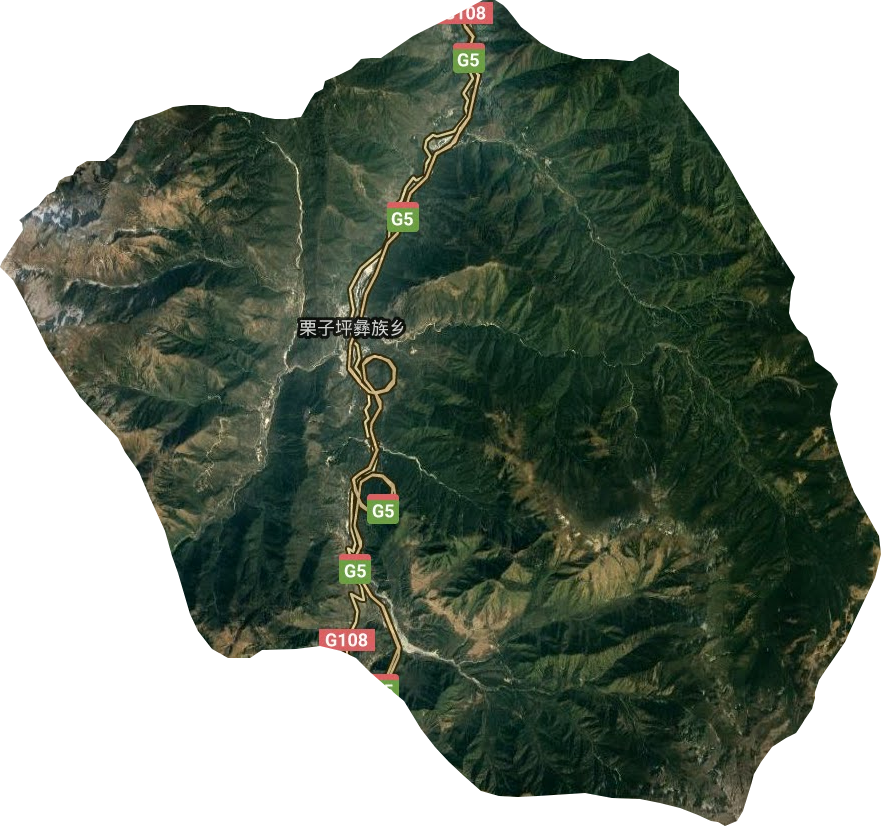 栗子坪彝族乡卫星图