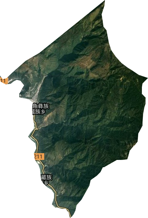 挖角彝族藏族乡卫星图