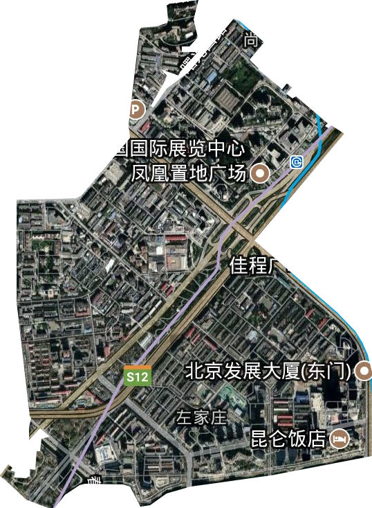 左家庄街道卫星图