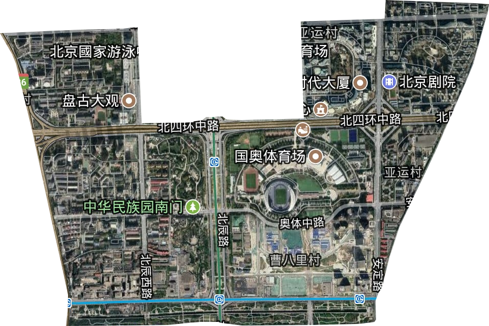 亚运村街道卫星图
