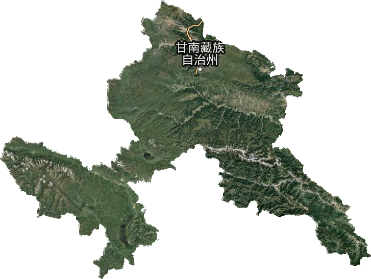甘南藏族自治州卫星图