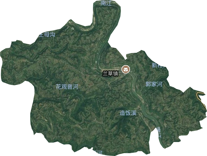 兰草镇卫星图