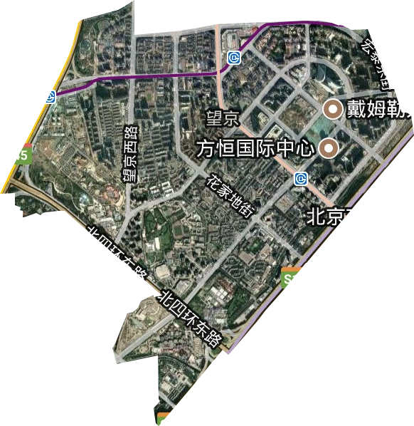 望京街道卫星图