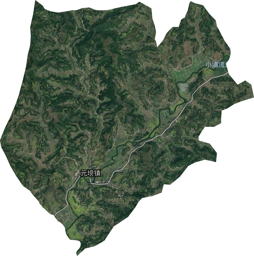 元坝镇卫星图