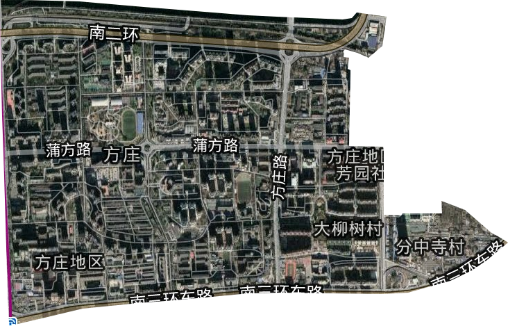 方庄地区办事处卫星图