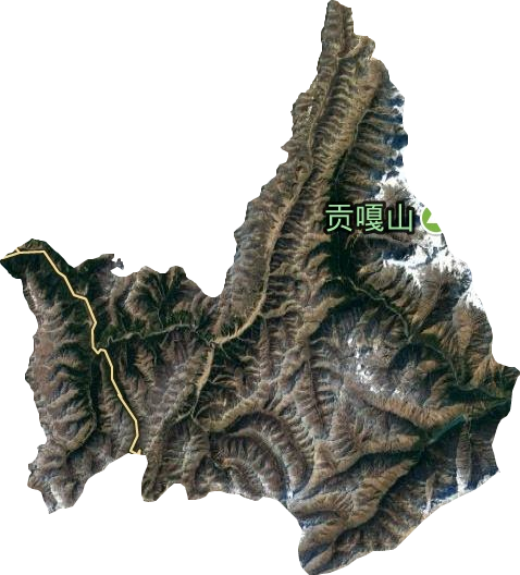 贡嘎山乡卫星图