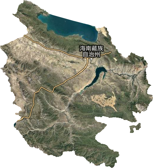 海南藏族自治州卫星图