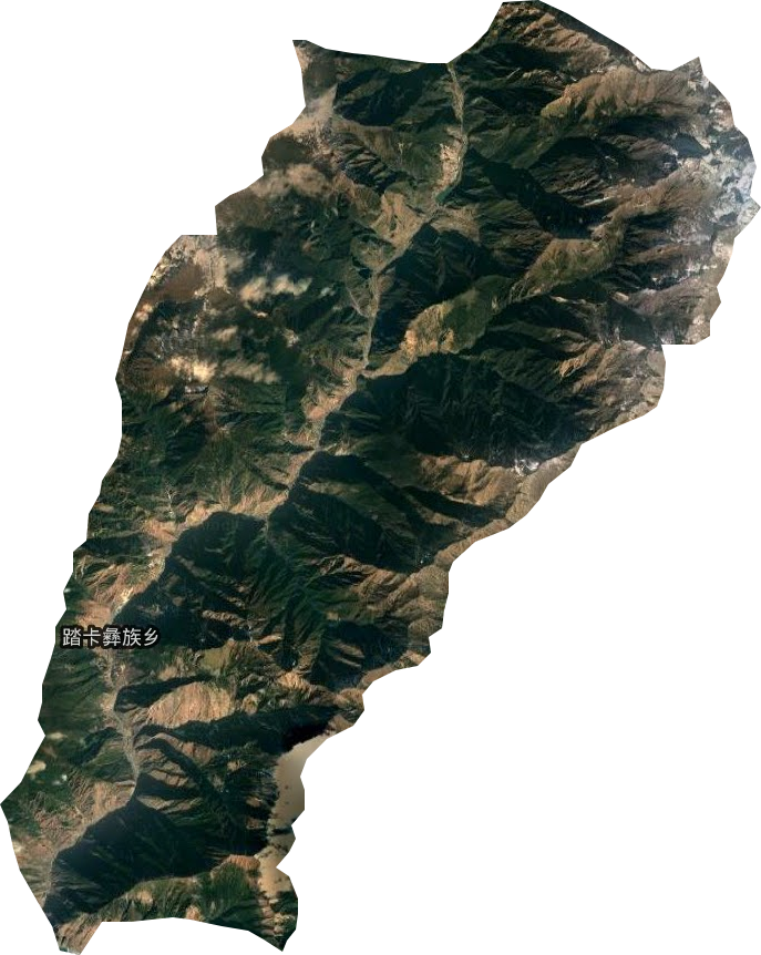 踏卡彝族乡卫星图