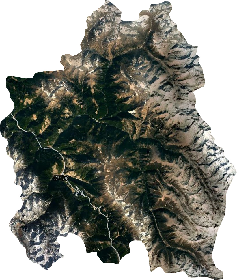 沙马乡卫星图