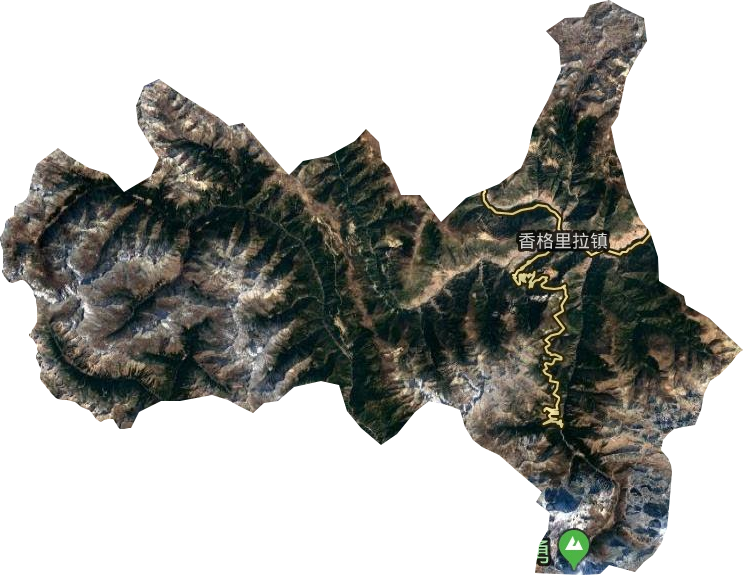 香格里拉镇卫星图