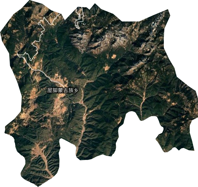 屋脚蒙古族乡卫星图