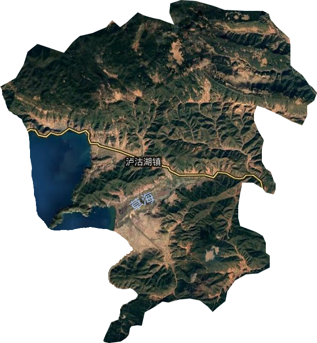 泸沽湖镇卫星图