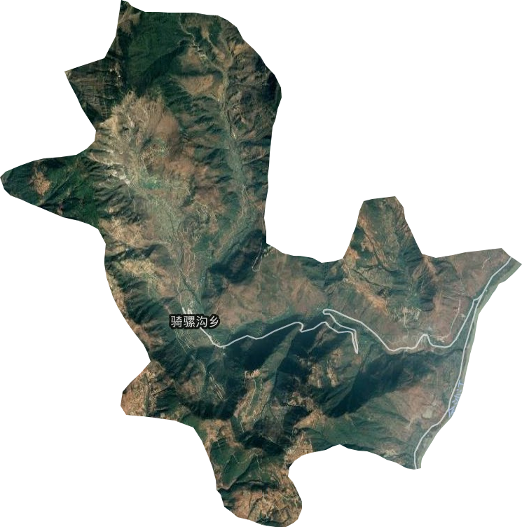 骑骡沟乡卫星图
