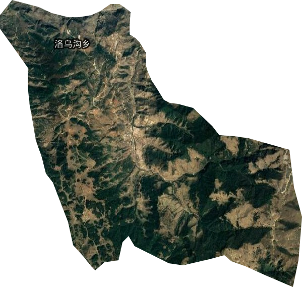 洛乌沟乡卫星图