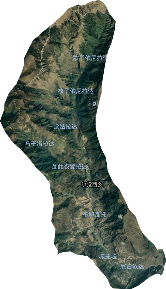 尔觉西乡卫星图