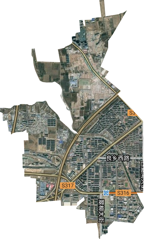 西潞街道卫星图